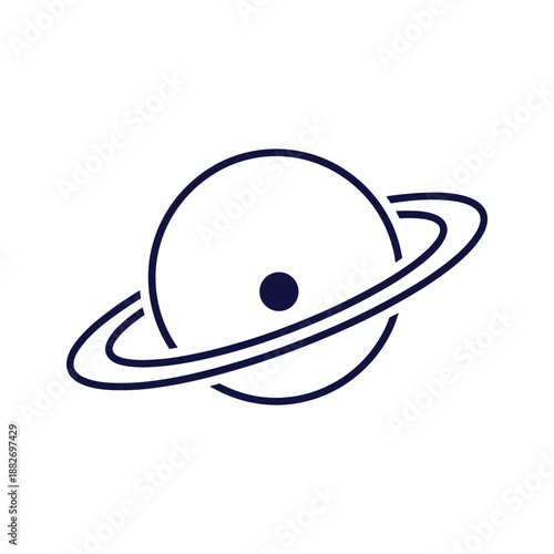 Simple Saturn Planet Icon