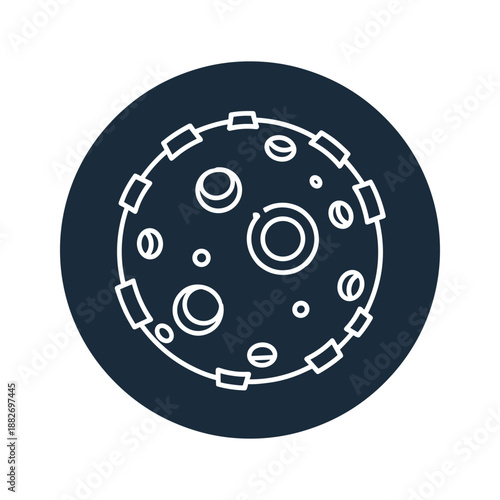 Solar System Icon Simple Design