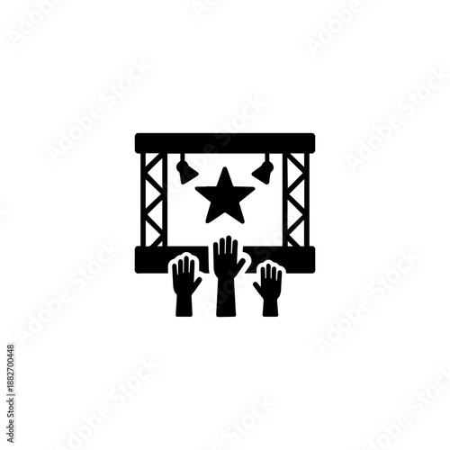 Concert stage symbol icon design. illustration isolated on white background.
