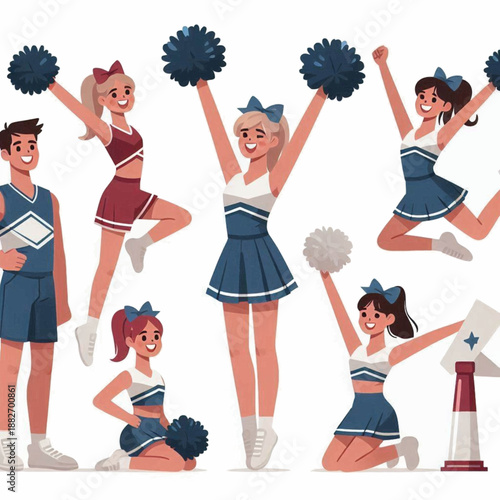 Cheerleading Squad Poses