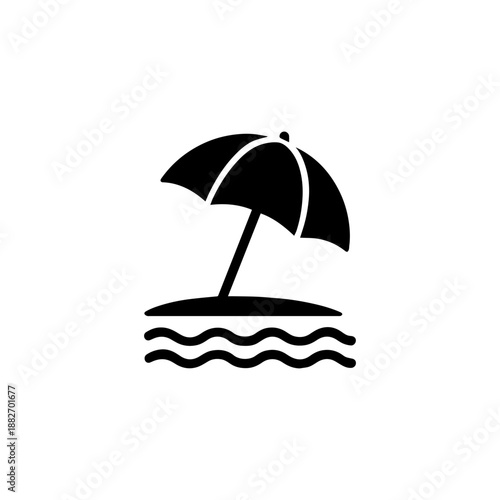 Beach umbrella icon icon design. illustration isolated on white background