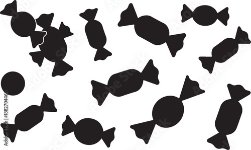 Candy silhouette vector, candy icon, vector illustration