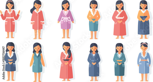 Women in robes and kimonos collection