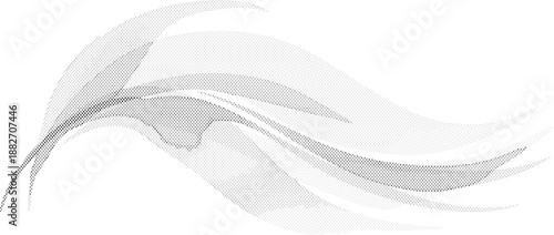 Abstract gray wave design element