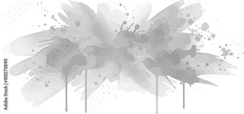 Gray watercolor paint splatter background