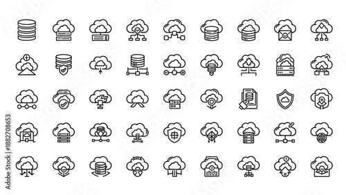 Black and white server icons.