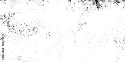 White, black dust overlay distress grungy grain, noise effect paint wall. small particles of debris and dust. crack and scratch dust paint concrete wall. subtle halftone grunge urban texture vector.
