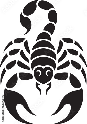 Vector illustration of a scorpion in tribal style
