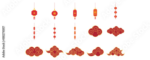 Chinese Lanterns and Clouds