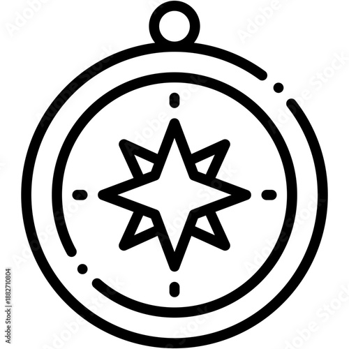 Compass Direction and Travel Navigation Vector Icon