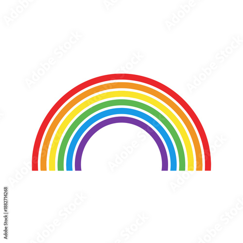 Colorful Rainbow Graphic Symbol Icon.