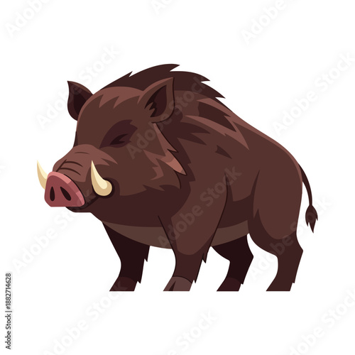 Wild Boar Razorback Mascot Vector