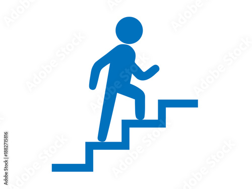 階段を上る人物のアイコン