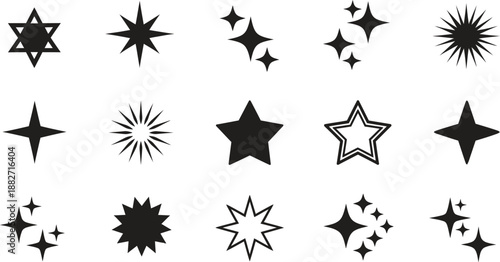 Star Burst Vector Art. Featuring stars with different shapes and designs
