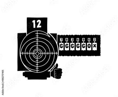 Target Practice with Numbered Bullseye