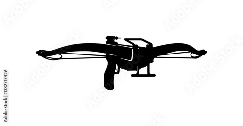 Crossbow Illustration in Black and White