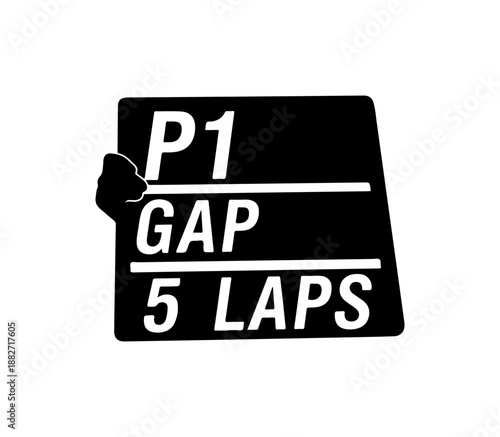 P1 Racing Gap in 5 Laps