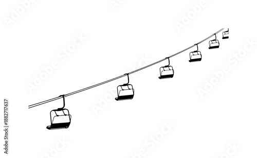 Ski Lift with Cabins