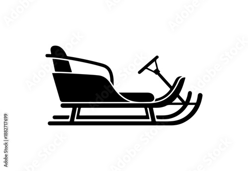 Sledding Winter Activity Illustration