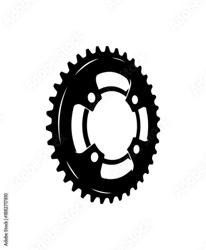 Bicycle Chainring SVG Illustration