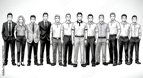 Professional Team Standing Together – Corporate Diversity Concept