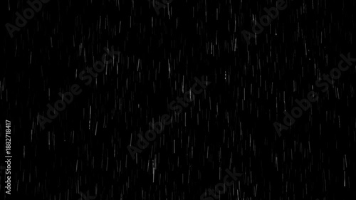 rain on black background