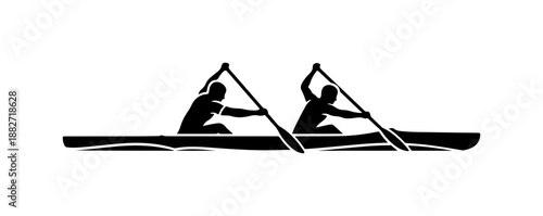 Silhouette of Two Kayakers