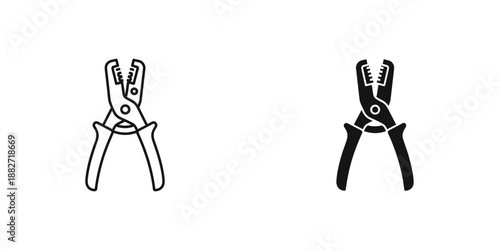 Pair of Pliers in Black and White