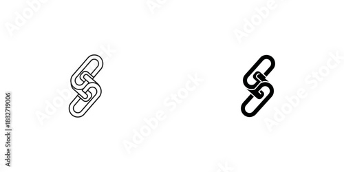 Pair of Interlocking Gold Chains