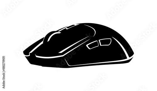 Black Wireless Gaming Mouse with LED Lights