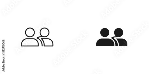 Group of People Icons in Simple Style
