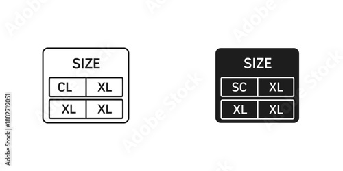 Set of Size Labels for Product Photos