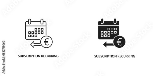 Business Calendar with Euro Symbol and Euro Wheelchair Accessibility Icon