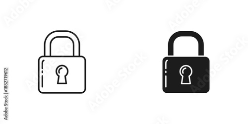 Two Lock Icons - Security and Protection Symbols