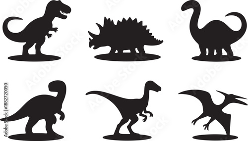Dinosaur Silhouettes Collection Vector Set

Prehistoric Dinosaurs Black Silhouette Illustration

Dino Adventures Silhouette Pack Design