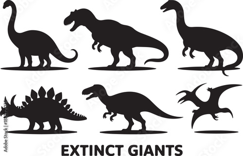 Dinosaur Silhouettes Collection Vector Set

Prehistoric Dinosaurs Black Silhouette Illustration

Dino Adventures Silhouette Pack Design