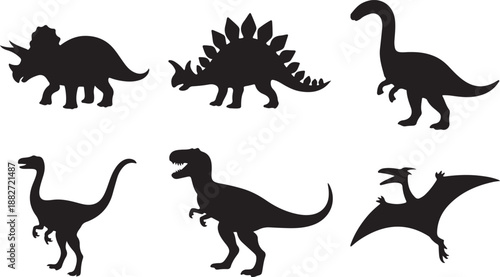 Dinosaur Silhouettes Collection Vector Set

Prehistoric Dinosaurs Black Silhouette Illustration

Dino Adventures Silhouette Pack Design