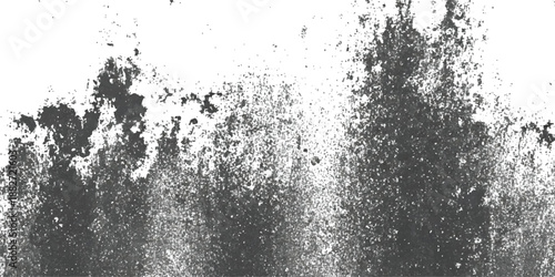 Grungy textured background with dark splatters on white isolated on white background
