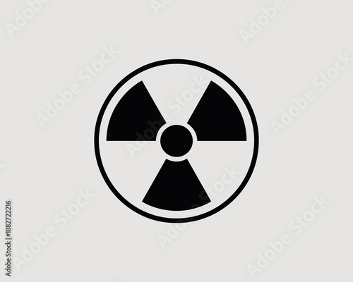 Radioactive Hazard Warning Symbol Sign Isolated on White Background Depicting Nuclear Radiation Risk and Danger Minimalist Style for Science Presentations Safety Guidelines Government Regulations and