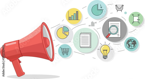 digital marketing and analytics concept illustrating data analysis and online advertising strategies