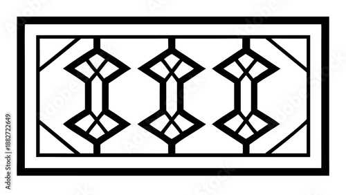 Geometric pattern design with diamond shapes and lines on white background