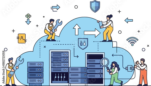 cloud computing data security and cloud infrastructure management with diverse IT professionals