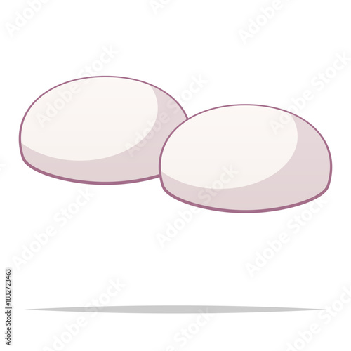 Mantao chinese steamed bun vector isolated illustration