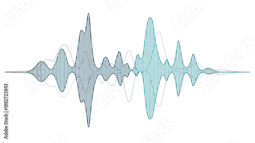 Abstract waveform visualization representing sound waves and audio frequencies
