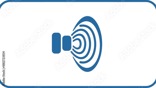 Abstract representation of a broadcast signal emanating from a camera lens