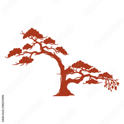 Japanese Bonsai Tree Silhouette
