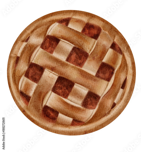 A baked pie illustration 