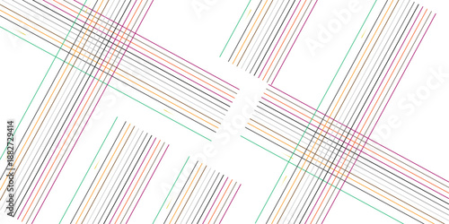 Abstract Geometric Line Pattern Background with Colorful Vertical, Diagonal, and Crossed Stripes in Soft Pastel and Vibrant Tones, Modern Minimal Linear Texture for Digital Design, Wallpaper, Branding
