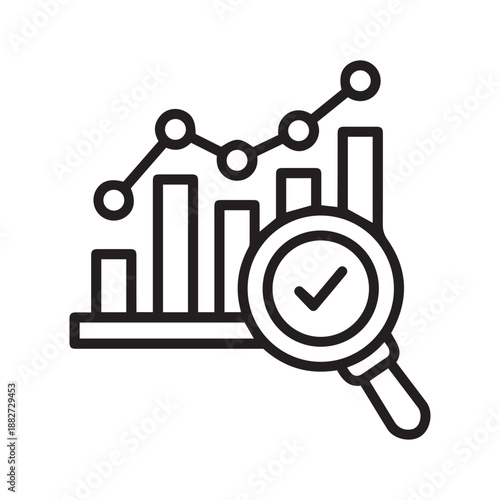 Market Research Icon Single Vector Collection