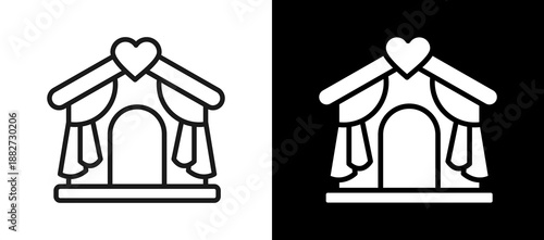 Wedding Venue whiteblack icon